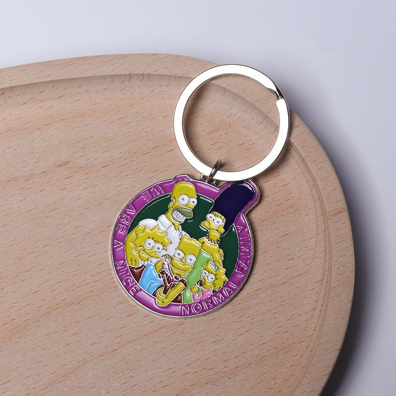 Car Accessories For Decoration - The Simpsons Anime Keychain Cute Character