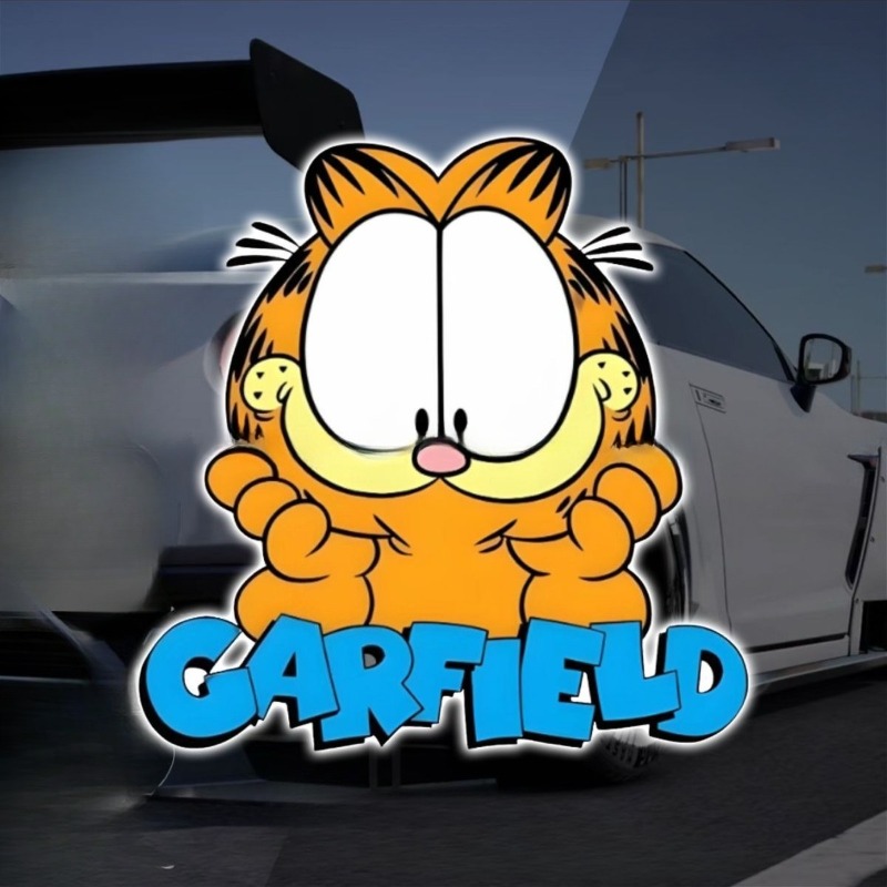 Creative cartoon cute Garfield - Car Accessories For Decoration ulasan dan harga