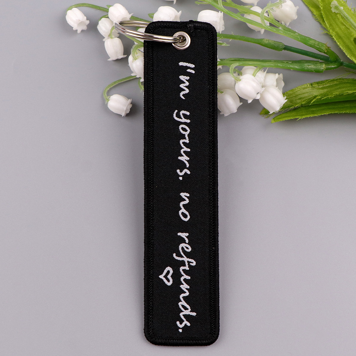 Black Embroidery Key Fob Rock  - Car Accessories Quotation ulasan dan harga