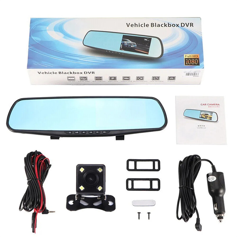 Mirror Dash Cam FHD Dual Lens  - Car Accessories Youtube ulasan dan harga
