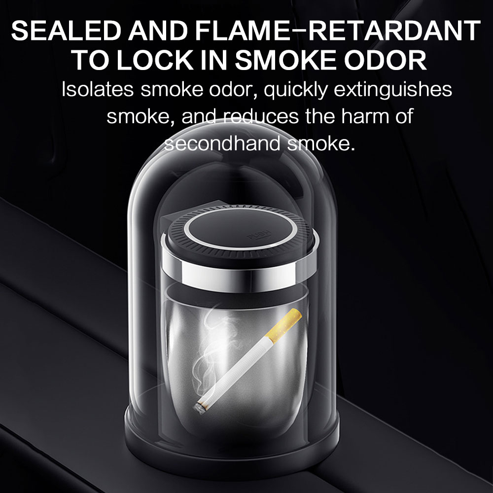 Car Ashtray With Led Light Smo - Car Accessories For Night Driving ulasan dan harga